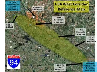 I-94 West Corridor Reference Map