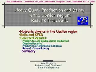 Heavy Quark Production and Decay in the Upsilon region: Results from Belle