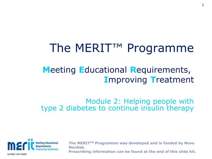 the merit programme