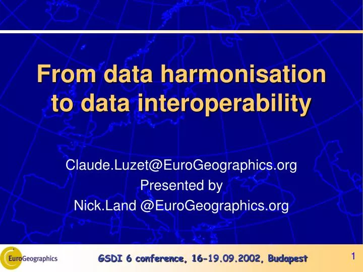 from data harmonisation to data interoperability