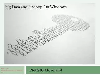 Big Data and Hadoop On Windows
