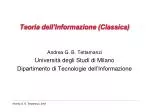 Teoria dell’Informazione (Classica) - slide 1