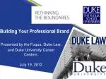 Building Your Professional Brand - slide 1