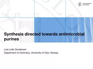 Synthesis directed towards antimicrobial purines