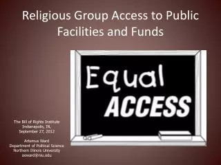 Religious Group Access to Public Facilities and Funds