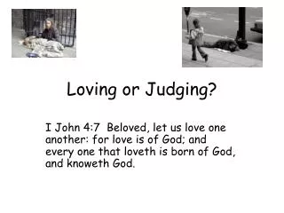 Loving or Judging?