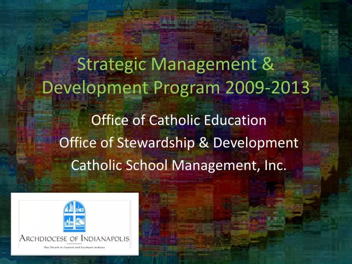 strategic management development program 2009 2013