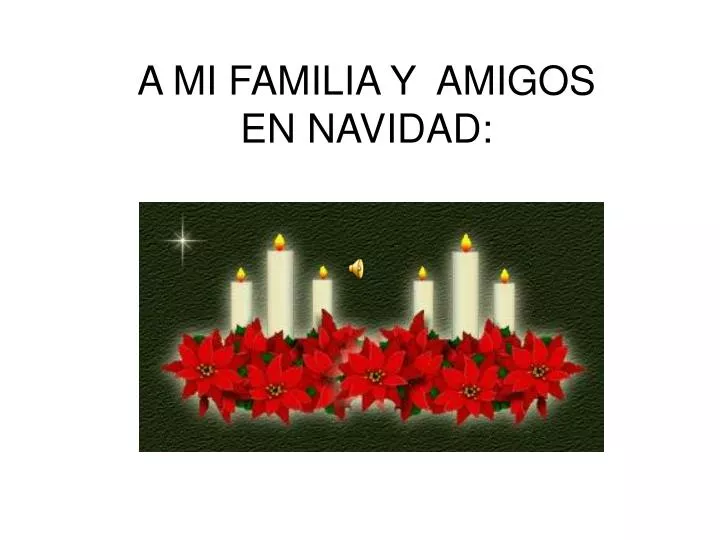 a mi familia y amigos en navidad