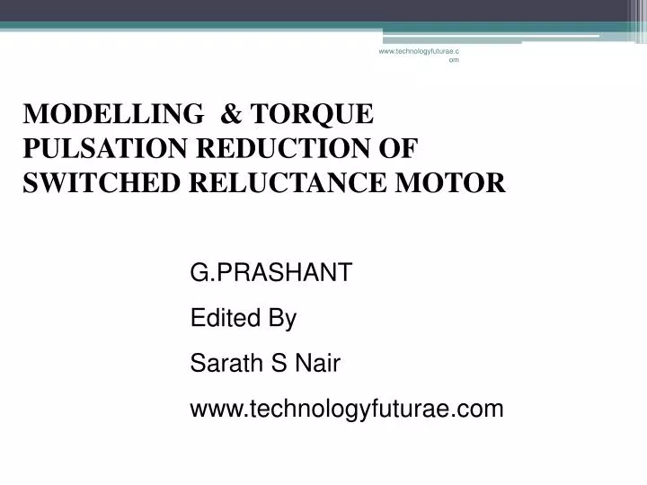 modelling torque pulsation reduction of switched reluctance motor