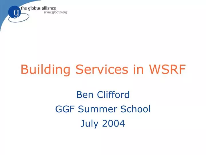 building services in wsrf