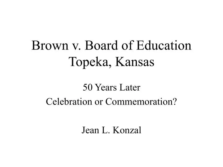 brown v board of education topeka kansas