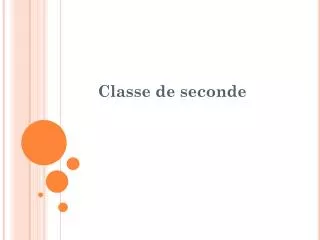 classe de seconde