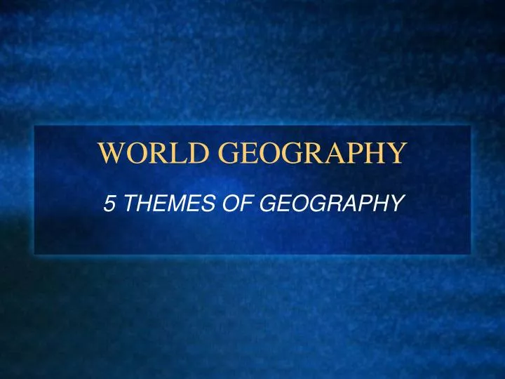 world geography