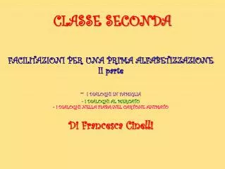 classe seconda