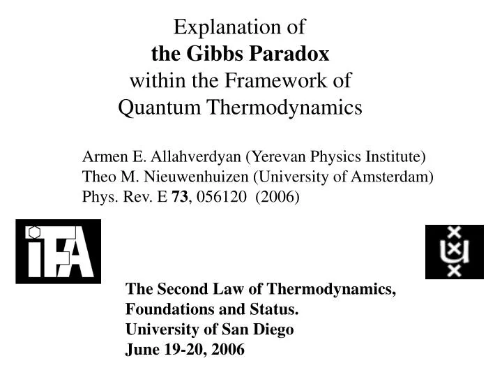 explanation of the gibbs paradox within the framework of quantum thermodynamics