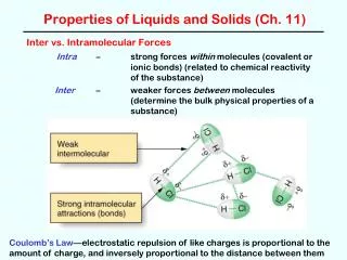 Properties of Liquids and Solids (Ch. 11)