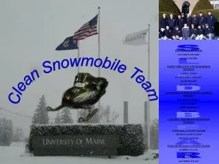 Clean Snowmobile Team