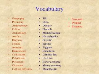 Vocabulary