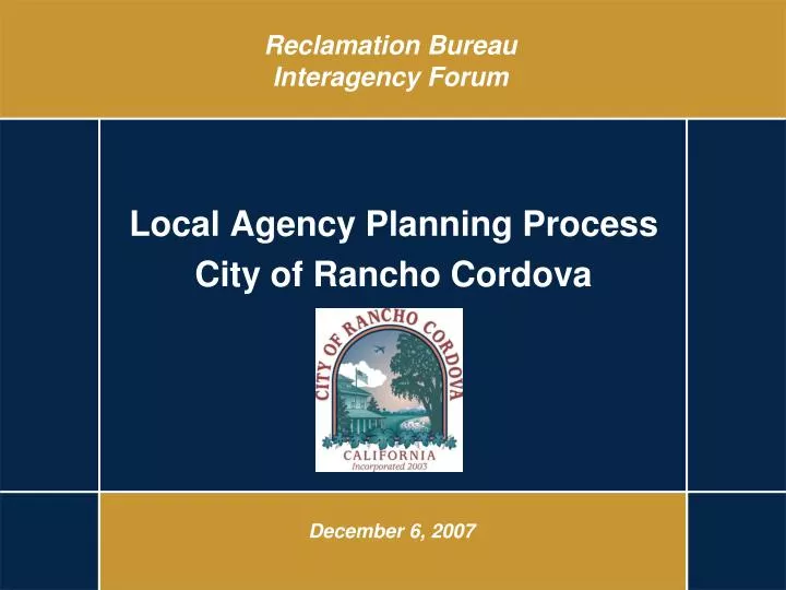 local agency planning process city of rancho cordova