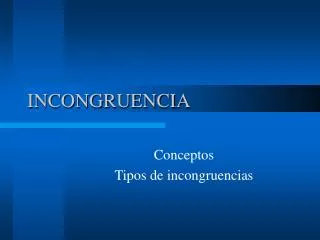 incongruencia