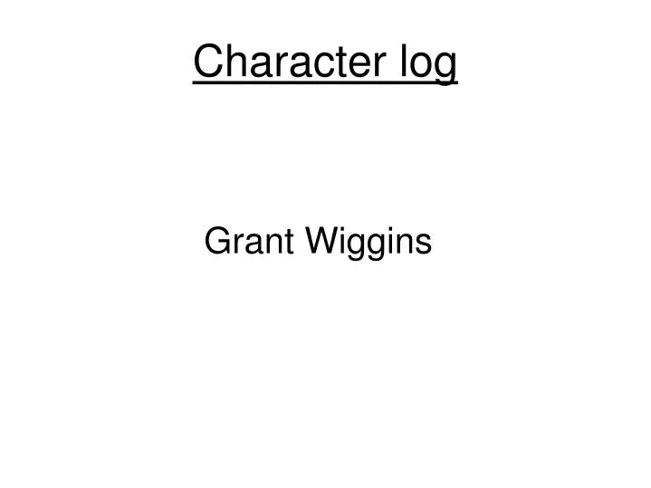 character log
