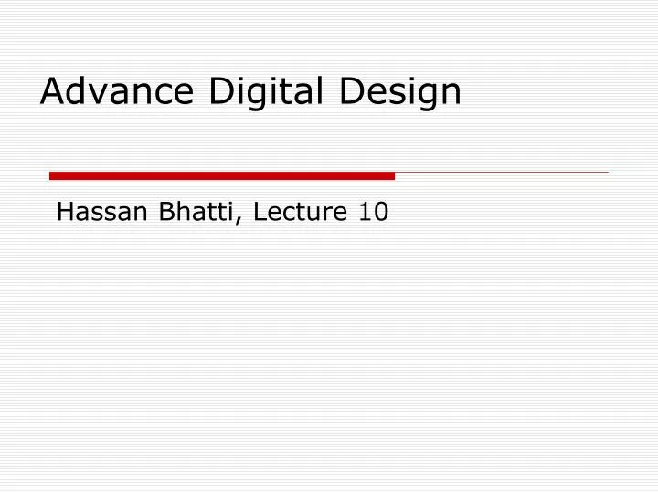 advance digital design