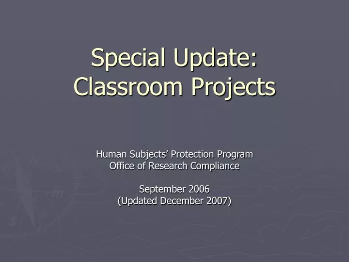 special update classroom projects