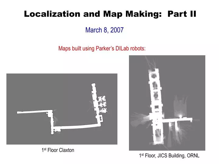 localization and map making part ii