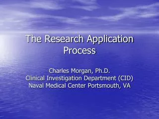The Research Application Process