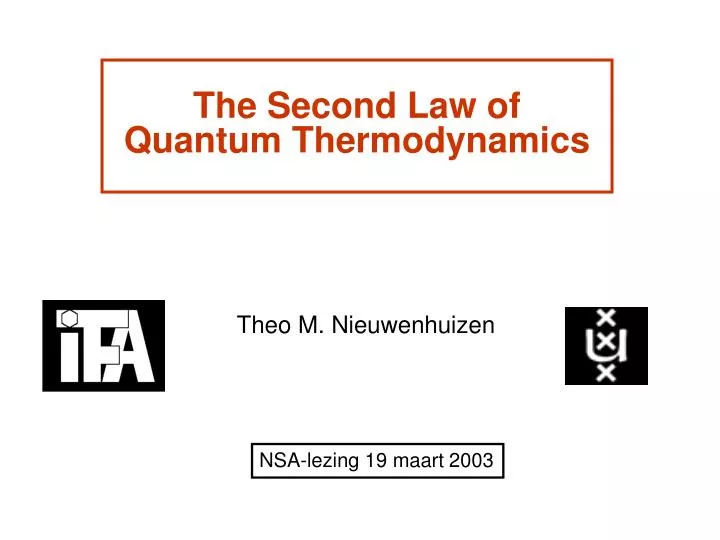 the second law of quantum thermodynamics