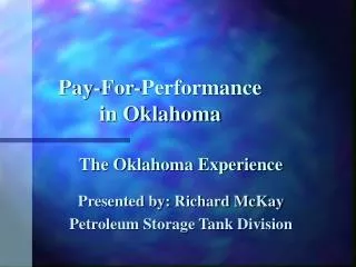 Pay-For-Performance in Oklahoma