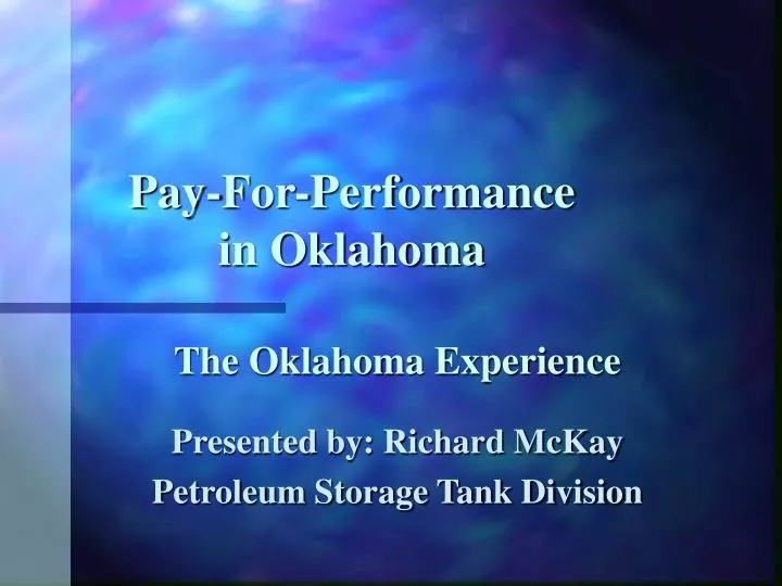 pay for performance in oklahoma
