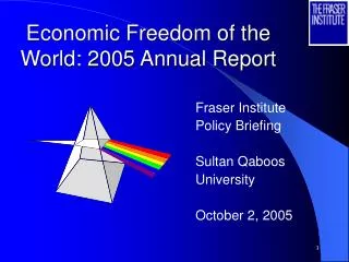 Economic Freedom of the World: 2005 Annual Report