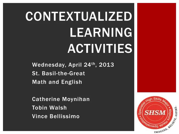 contextualized learning activities