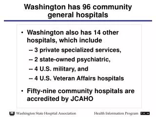 Washington has 96 community general hospitals