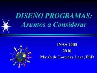 dise o programas asuntos a considerar