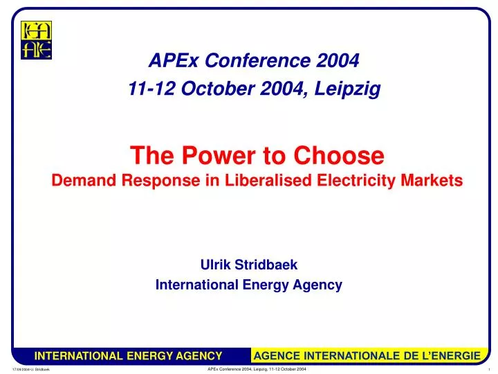 the power to choose demand response in liberalised electricity markets