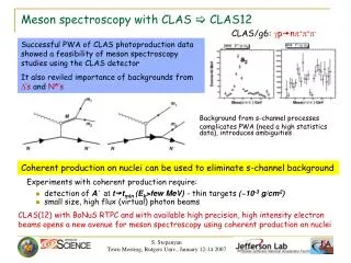 Meson spectroscopy with CLAS [ CLAS12