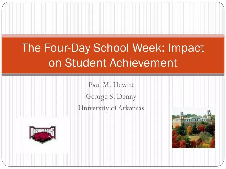 the four day school week impact on student achievement