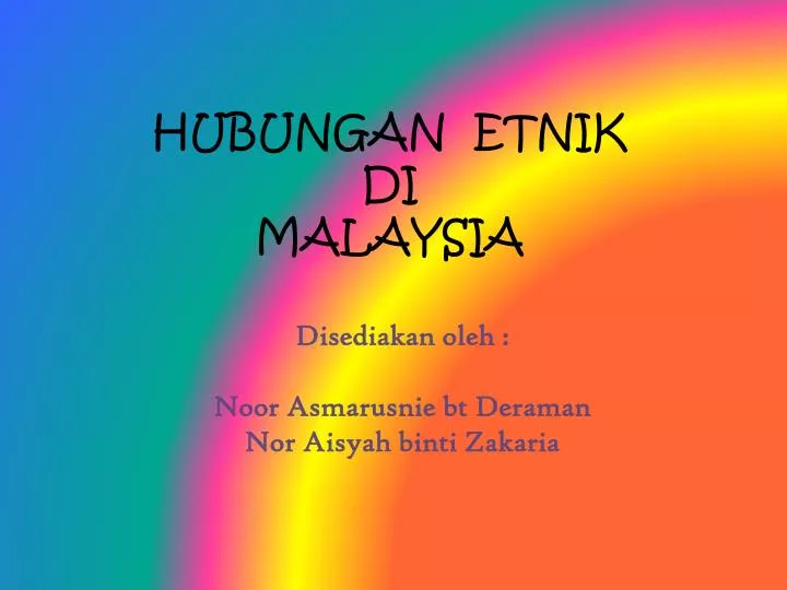 hubungan etnik di malaysia