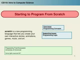 Starting to Program From Scratch