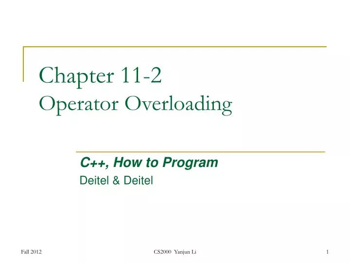 chapter 11 2 operator overloading