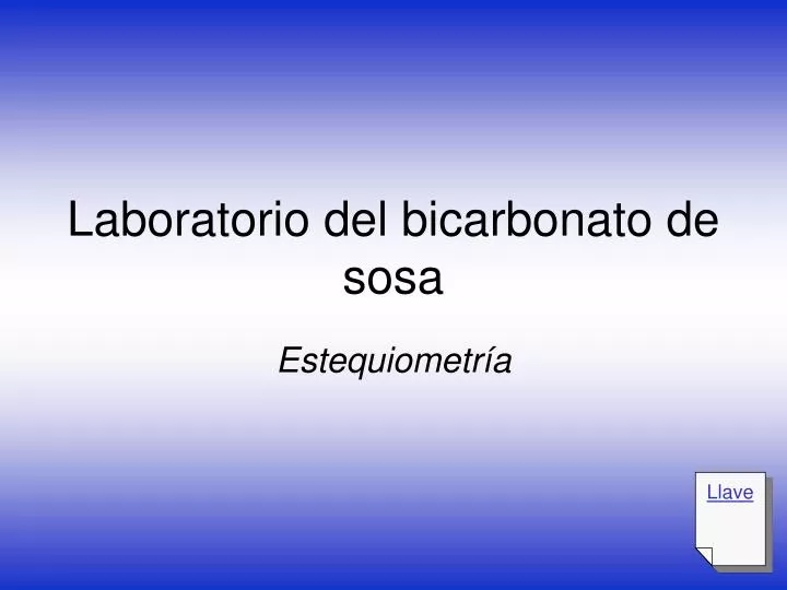 laboratorio del bicarbonato de sosa