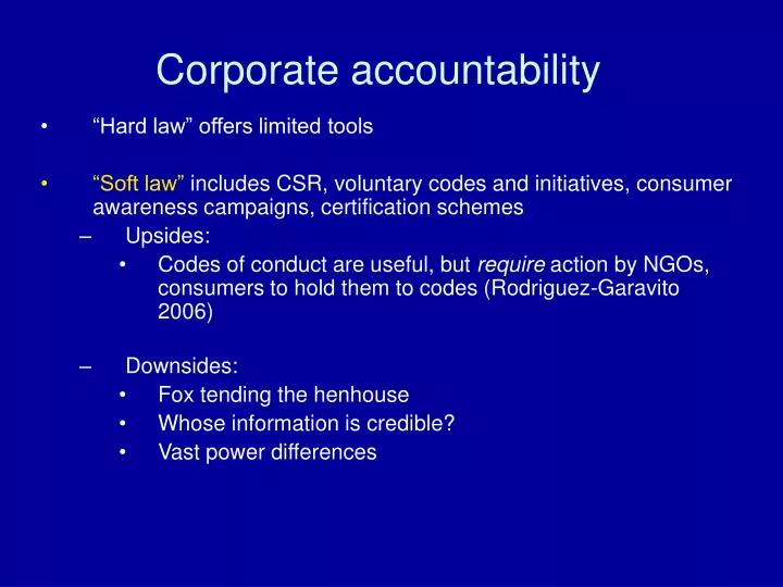corporate accountability