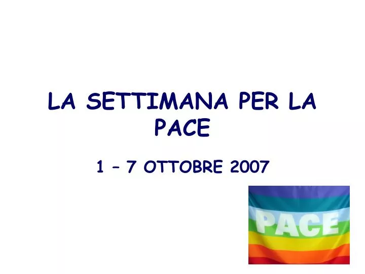 1 7 ottobre 2007