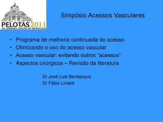 simp sio acessos vasculares