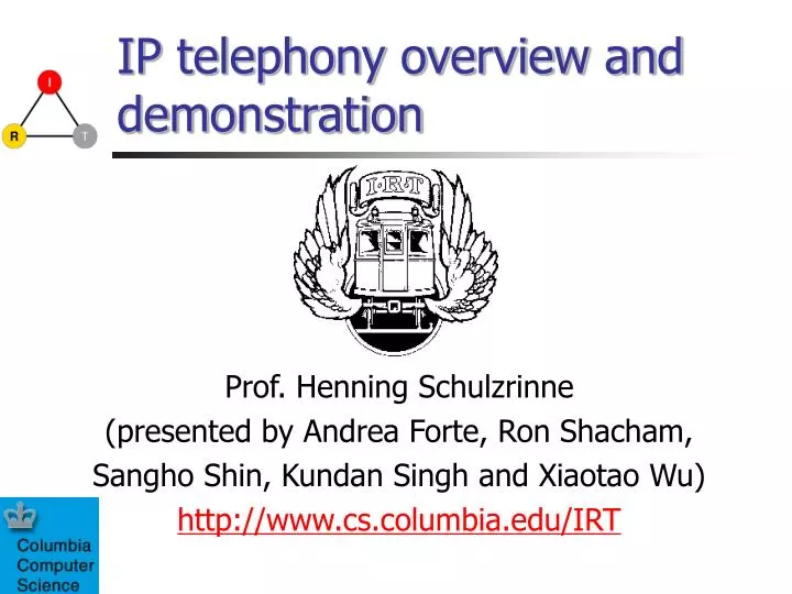 ip telephony overview and demonstration
