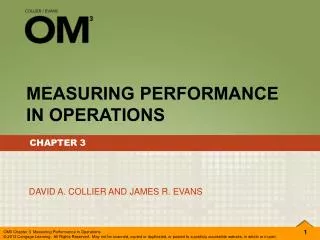 MEASURING PERFORMANCE IN OPERATIONS