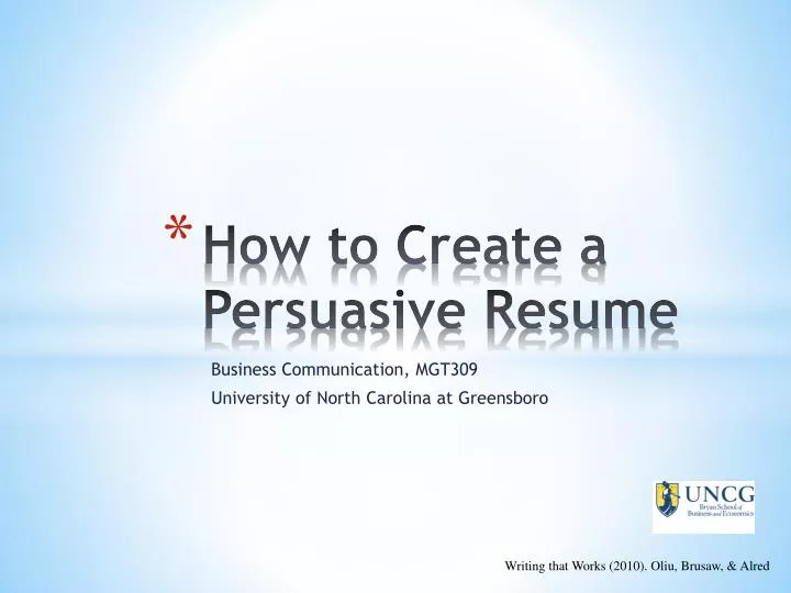 how to create a persuasive resume