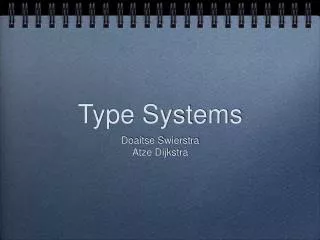 Type Systems